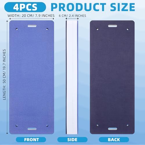 Threlaco 4 Pcs EVA Boat Fender 3 Layer EVA Foam Boat Bumpers Fenders with Ropes Flat Fender Prevent Vessel Scratches for Pontoon Boat Bass Boat and Jon Boat, 19.7