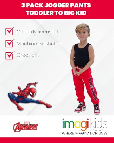 Pantalones de chándal niño Marvel de forro polar joggers infantiles de Hulk y Venom 3