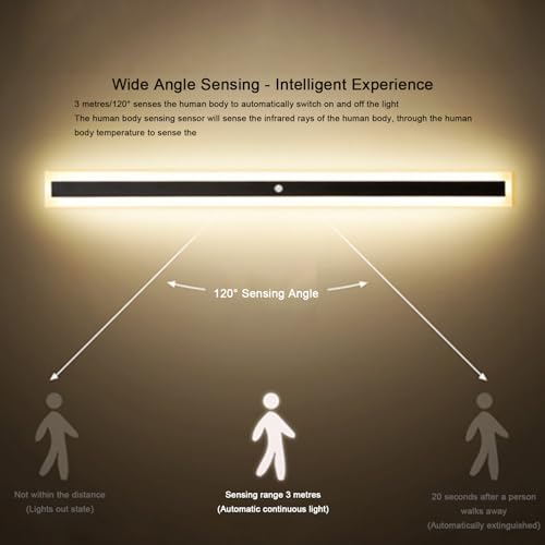 Lámpara de pared moderna de 60cm con sensor para iluminar pasillos oscuros sin interruptor 2
