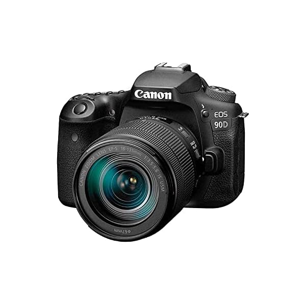 Canon DSLR Camera [EOS 90D] with 18-135 is USM Lens | Built-in Wi-Fi, Bluetooth, DIGIC 8 Image Processor, 4K Video, Dual Pixel CMOS AF, and 3.0 Inch Vari-Angle Touch LCD Screen, Black