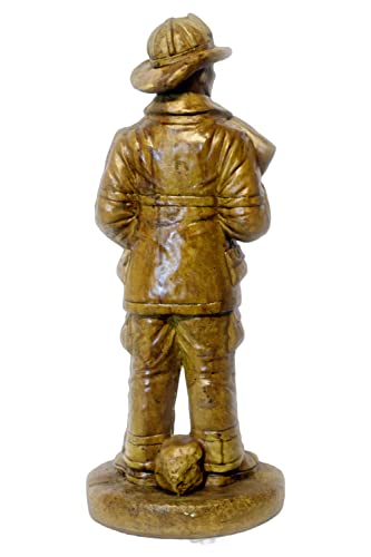 Estatua decorativa de bombero de piedra 25 in miniatura 4