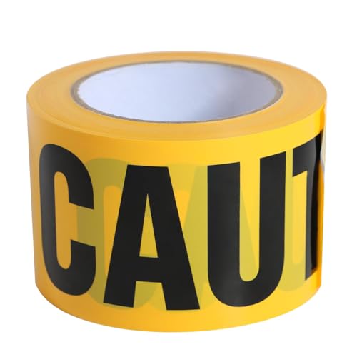 PackYard Yellow Caution Tape 3 Inch x 328 Ft Heavy-Duty Barrier Tape for Construction Safety Zones...