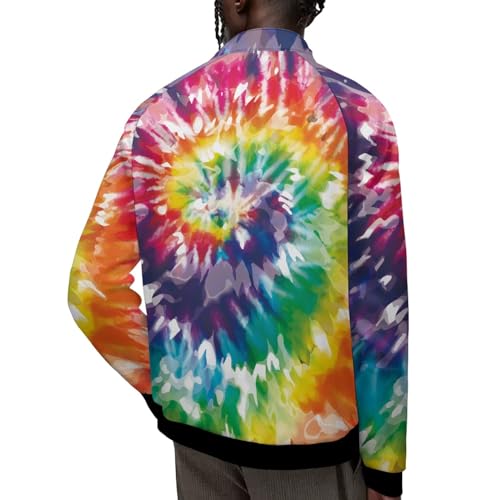 Forchrinse Galaxy Starry Space Mens Zip up Fleece Sweatshirt Light Sport Track Jacket Bomber Cardigan Fall Spring Coat3