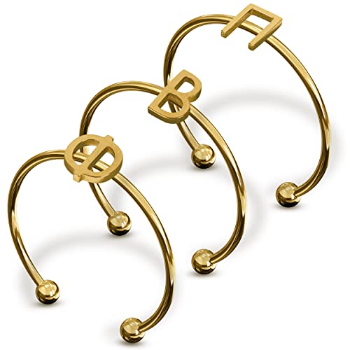 Sorority Shop Pi Beta Phi Stacking Ring Set - Adjustable Rings with 18k Gold Plating