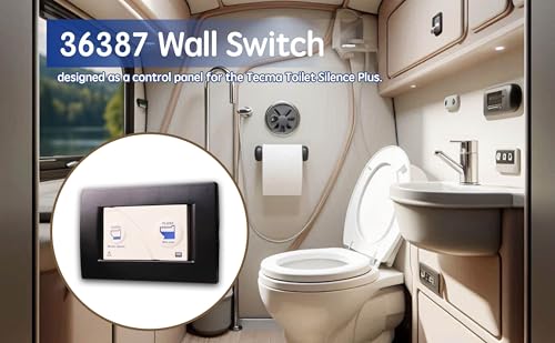 Image of 36387 Wall Switch Tecma, Black,Whitewall Switch for The Tecma RV Toilet Silence Plus