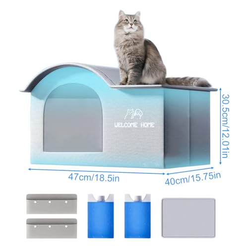 Abri en Feuille d'Aluminium Isolé - Maison de Refroidissement Chat