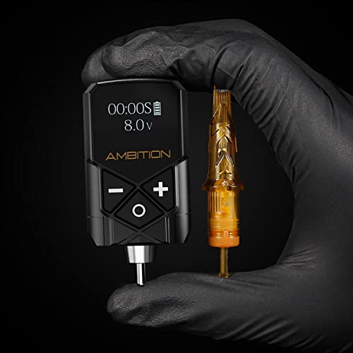 Tattoo Power Supply - Ambition Kuark Mini Wireless Portable Rca Tattoo 2400Mah Lithium Battery Pack With Led Digital Display For Rotary Tattoo Machine #TOP3