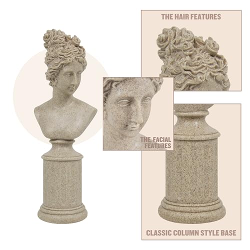Escultura de Busto Femenino Clásico Moderno 12.5 in miniatura 4