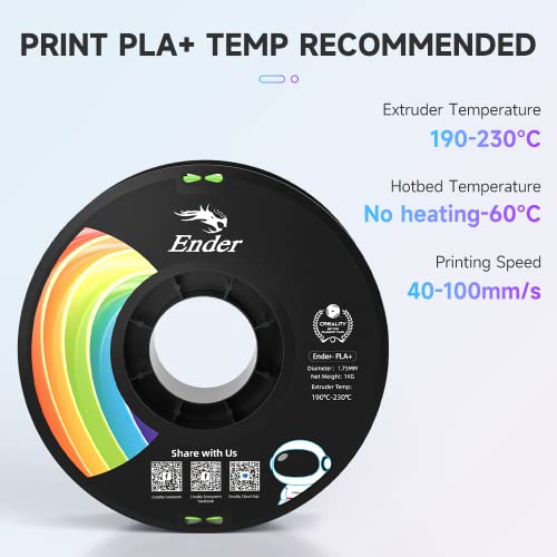 Image of Creality 3D Printer Filament, PLA Plus Filament 1.75mm Apple Green | PLA Pro Toughness Dimensional Accuracy + /- 0.03mm, 1KG Spool(2.2lbs) for Most 3D Printer