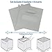 Cube Storage Baskets - Heavy-Duty Storage Cubes Set of 8 - 11 Inch - Light Grey
