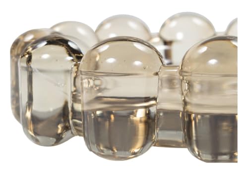 Alice Lane Bubble Candle Dish – Chic Smoky Glass Candle Dish for Home Decor – Decorative Modern Candle Holder for Small Candles &amp; Diffusers