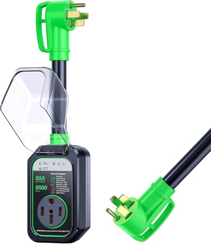 GEARGO rv Surge Protector 50 amp YC-02 Green 233