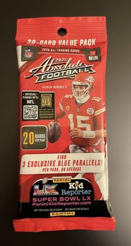 2025 Panini Absolute Football Trading Card Fat Pack (3 Exclusive Blue Parrallels)