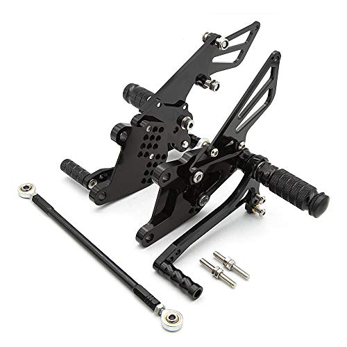 Fxcnc Cnc Billet Motorcycle Rearset Foot Pegs Rear Set Footrests Fully Adjustable Foot Boards Compatible With Ninja Zx10R Zx-10R Zx1000 2006 2007 2008 2009 2010 #TOP6