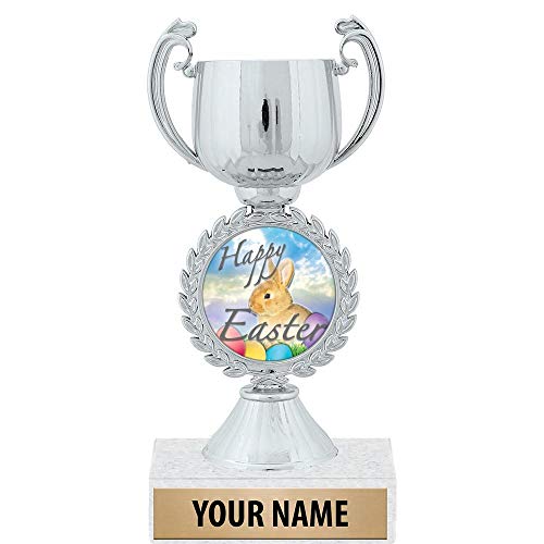 6.5" Silver Easter Trophies, Custom Chaplet Cup Easter Trophy Award