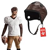 Morph Vintage Brown Retro Football Helmet Classic Faux Leather Old-Time Style Helmet for Costume Tailgating Movie Props & Themed Parties Adult One-Size Fits Most 1920s-Inspired Headgear