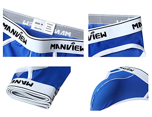 Transparent Mesh Men Briefs Underwear Breathable Underpants (Small) Black3