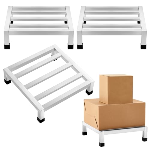 Image of MorningRo 3 Pack Dunnage Rack 17.7 inch Long x 17.7 inch Wide, 3.9 inch Height