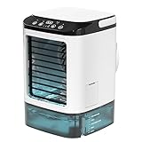  VVLXRIC 900 ML Clim, Réservoir d\'eau 900ml,3 en 1 Climatiseur pour Maison 3 Vitesses de Vent et 7 Lumières LED Mini Climatiseur Portatif pour Le Bureau À Domicile
