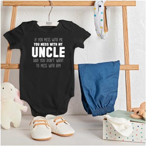 Brisco Brands You Mess With My Uncle Baby Romper Boys or Girls3