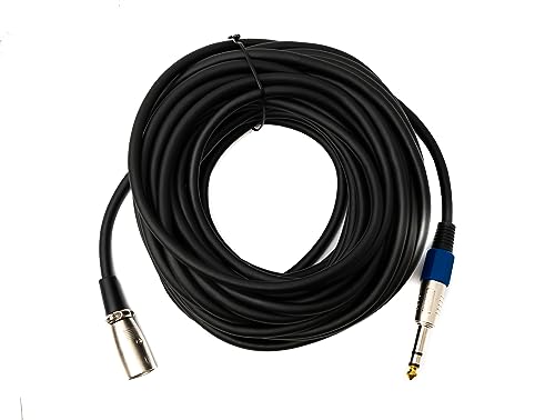 Cable de audio de 15 m conector jack de 6,35 mm a conector XLR negro 2