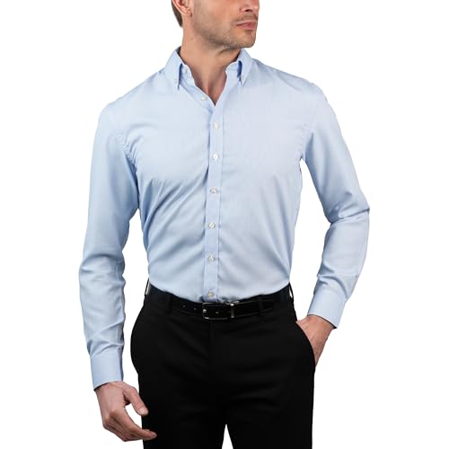 Chaps Slim Fit Long Sleeve Button Down Dress Shirts for Men - Wrinkle Free Long Sleeve Shirt Mens Formal 4-Way Stretch3