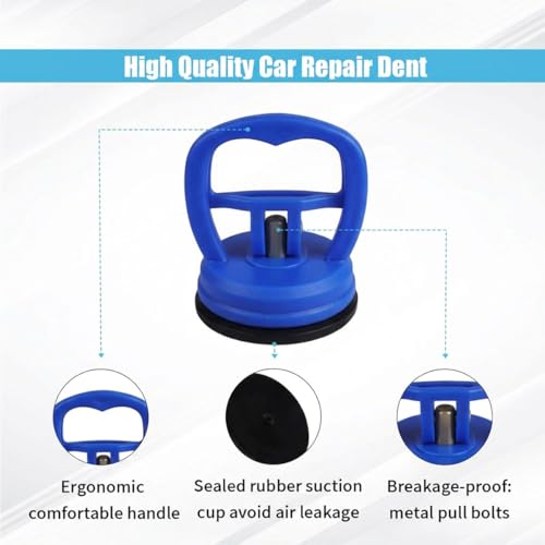 Image of 2PCS Car Dent Puller Kit Handle Lifter, Car Dent Puller Remover Tool, Powerful Suction Cup for Car Dent Repair, Glass and Tiles Lifting, and Objects Moving, Suitable for Most Car Models (Blue)