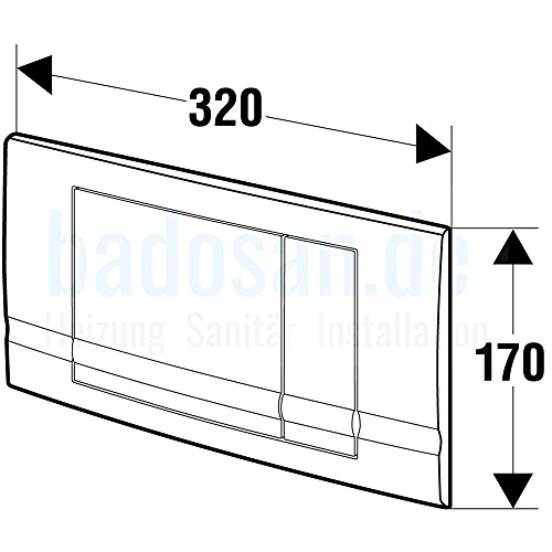 Schwab 2-Mengen Betätigungsplatte Riva Duo, weiß