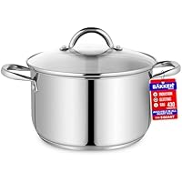 Bakken Swiss 5 Quart Stainless Steel Stockpot with Glass Lid only .73: eDeal Info