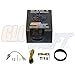 GlowShift Black 7 Color 300 F Oil Temperature Gauge Kit - Includes Electronic Sensor - Black Dial - Clear Lens - for Car & Truck - 2-1/16