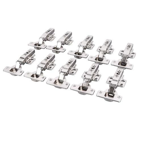 Dobradiças das Portas do Armário, Dobradiças do Armário de Cozinha Abertura de 110 Graus 10 Unidades