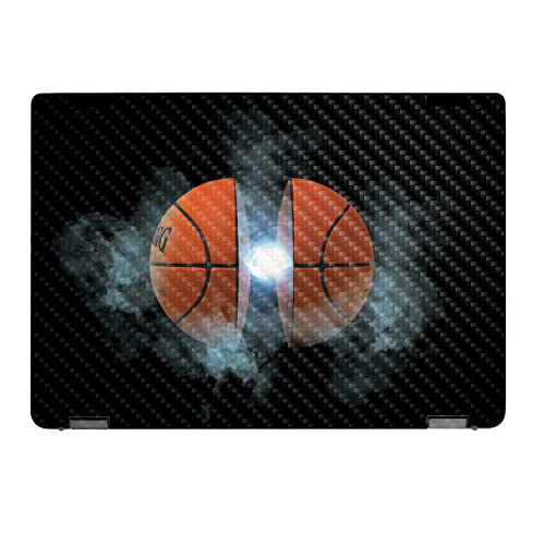 MightySkins Carbon Fiber Skin Compatible with Lenovo IdeaPad Flex 5 16" (2022) Full Wrap Kit - Basketball Orb | Protective Durable Textured Carbon Fiber Finish | Easy to Apply | Made in The USA