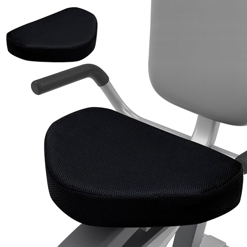 VGLCBBSTS Exercise Bike Seat Cushion for Long Rides, High-Density Foam Padding, Breathable Mesh Non-Slip Cover, Stationary Bike & Rowing Machine Seat Pad for Comfort and Support