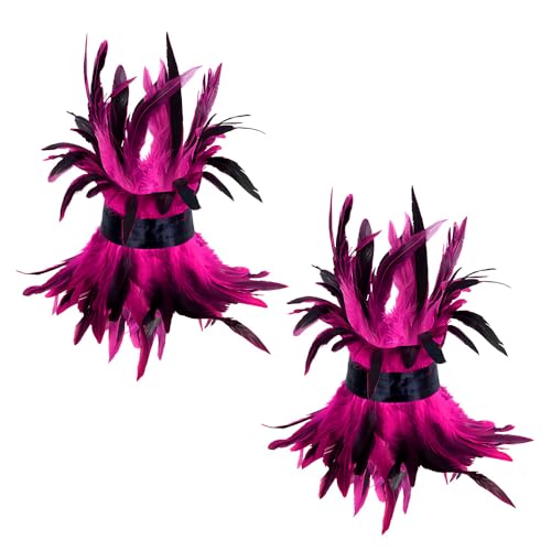 UMCHU 1 Paire Bracelets de Cheville à Plumes,pour spectacles,bals,Halloween