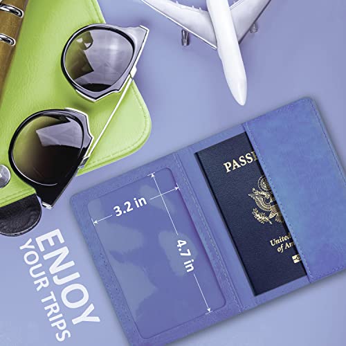 2 Pack Passport And Vaccine Card Holder Combo - Passport Holder With Vaccine Card Slot Waterproof, Synthetic Leather Passport Case Protector, Stylish Passport Holder With 3D Embossed Patterns, Ultra Slim Passport Covers For Men And Women #TOP2