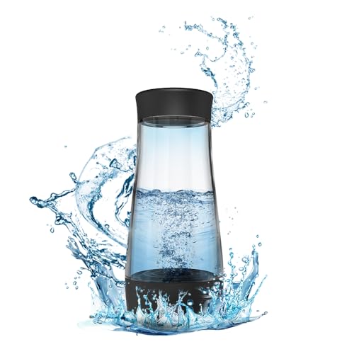 Manopola Botella de agua de hidrógeno, máquina de agua de hidrógeno mejorada 2025, tecnología SPE PEM, producción de 3 minutos de H₂, elimina el ozono/nitrógeno, ionizador de agua portátil portátil