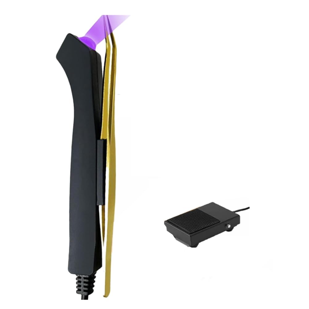 Uv-Wimpernlampe mit Fußpedal Tragbare Handgelenk Uv Led Licht Uv Wimpernlicht für Wimpernverlängerungen Aushärtelampe EU-Stecker