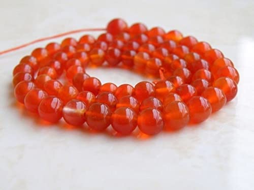 Red Onyx Gemstone de 5.5 à 6.5mm avec fil de perles au polissage lisse et brillant