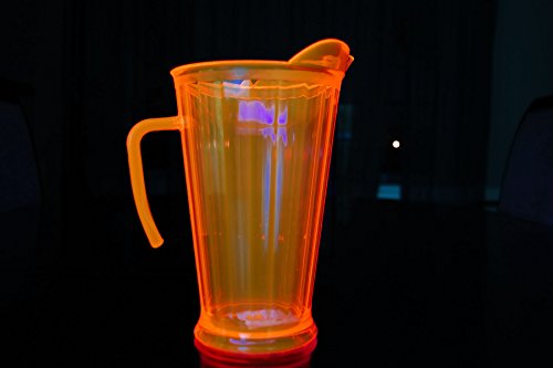 DIRECTGLOW LLC Neon Blacklight Reactive Orange 60oz Plastic Pitcher DIRECTGLOW LLC Neon Blacklight Reactive Orange 60oz Plastic Pitcher