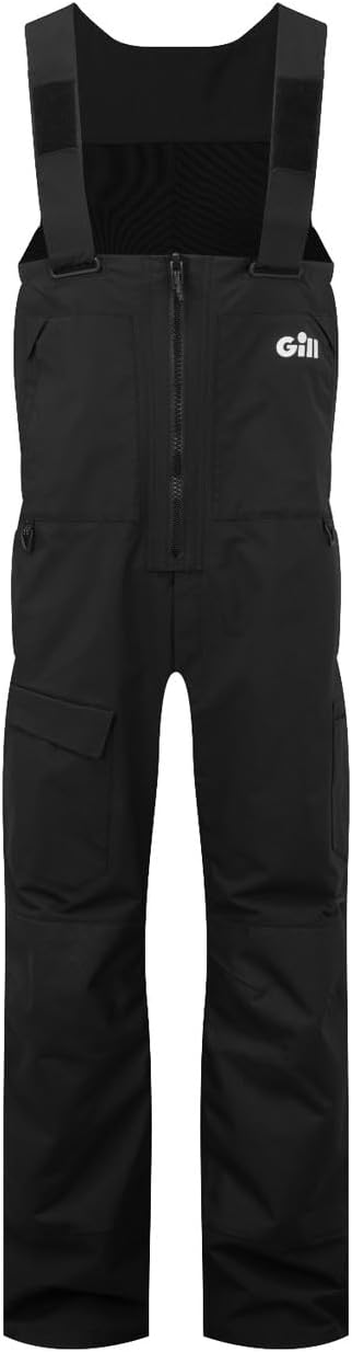 Gill Fishing Mens Meridian-X 2.0 Bib/Pants - Fully Taped, Waterproof, PFAS Free Water Repellent Coating, Breathable with Relief Zipper