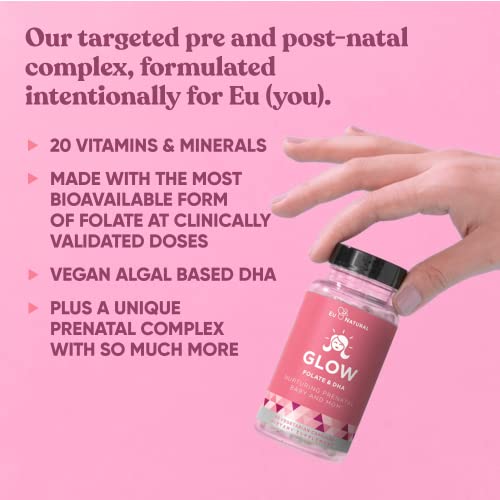 Glow Prenatal Vitamins For Women – Healthy Pregnancy And Fetal Development – Vitamins With Folic Acid, Dha And 25 Vital Nutrients For Baby's Growth & A Comfortable Pregnancy – 120 Nourishing Capsules #TOP3