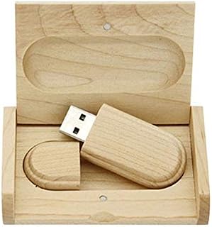 Maple Wood USB Flash Drive USB2.0 8GB Memory Sticks Data Storage with Wooden Box (2.0 8GB)