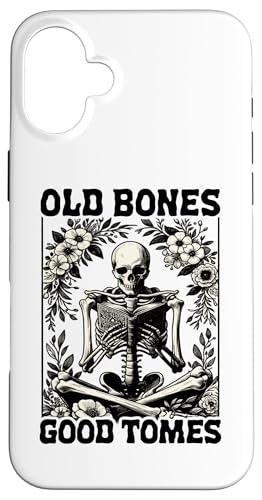 Old Bones Good Tomes Book Lover Bookworm �X�P���g���u�b�N �X�}�z�P�[�X iPhone 16 Plus �p