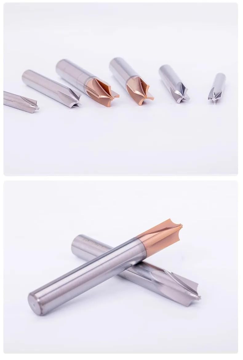 R0.5 R1 R2 R3 R4 Tungsten Steel Carbide Radius Corner Rounding Cutter Chamfering Outside Radii Quarter End Mill Tools,R5xD12x60L