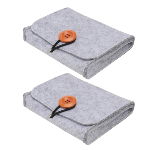 FOMIYES 4pcs Portable Storage Bag Travel Organizer for Six Bottles Compact Felt Pouch for Essential Oils for Home and Outdoor Use