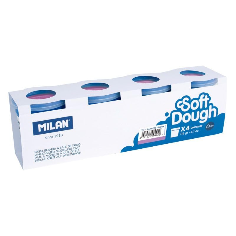 Caja 4 botes 116 g pasta blanda Soft Dough, lila