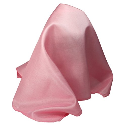 Royal Silk Classic Pink Silk Handkerchief 100% Silk – Soft Mulberry Silk - Large 16” Square #TOP23