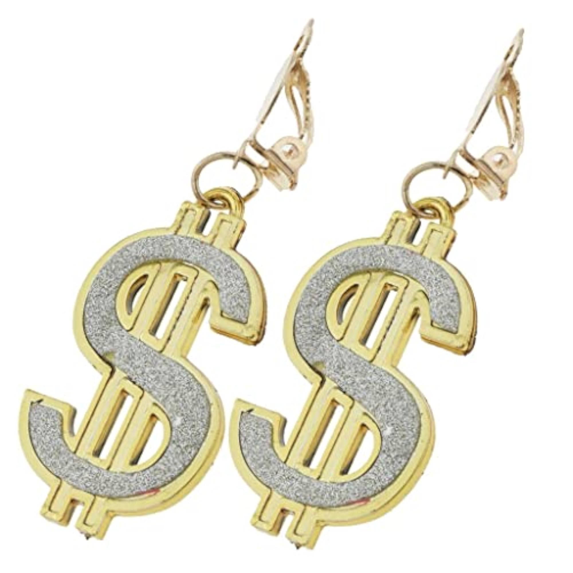 PVC Dollars Earrings Costume Party Accessory
