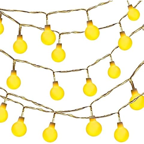 Dailyart Globe String Lights 13M/43ft 100 LED Fairy Lights Plug in Powered, 8 Modes Christmas Fairy Lights with Remote Control for Garden, Party, Wedding, Indoor, Bedroom and Patio, Warm White Cover