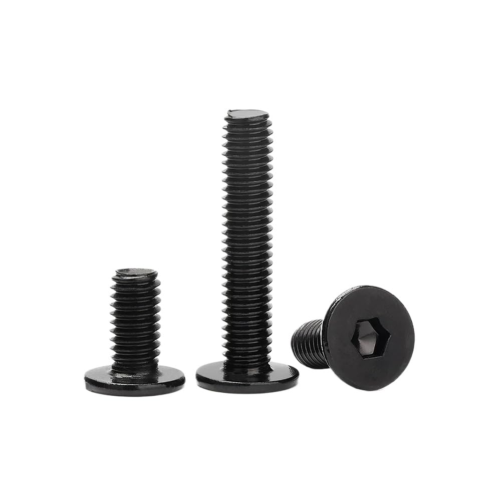 M2 / M2.5 / M3 / M4 / M5 / M6 / M8 Tornillos de cabeza plana avellanada de acero 10,9 negro (M2,5-0,45 x 35 mm - 100 piezas)